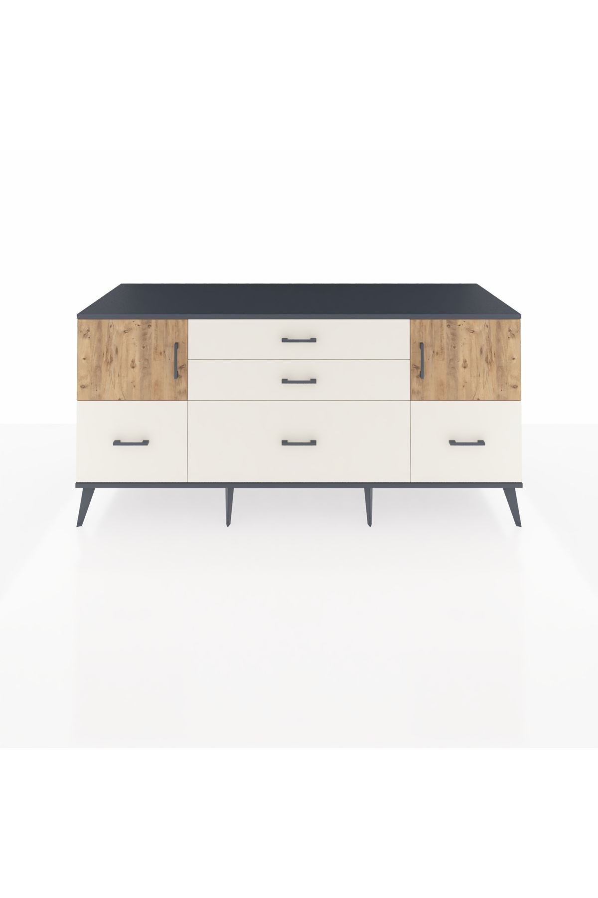 Kronos Konsol 2 Raflı 5 Çekmeceli 2 Kapaklı 176x59x83 - S610M029V10C