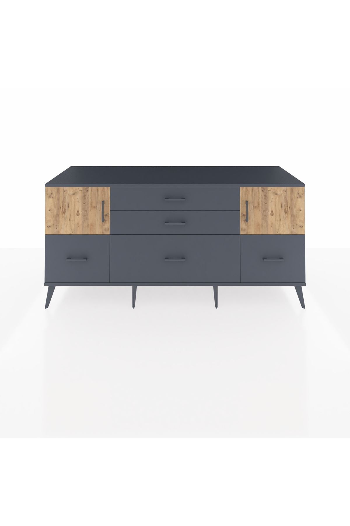 Kronos Konsol 2 Raflı 5 Çekmeceli 2 Kapaklı 176x59x83 - S610M029V11C