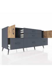 Kronos Konsol 2 Raflı 5 Çekmeceli 2 Kapaklı 176x59x83 - S610M029V11C