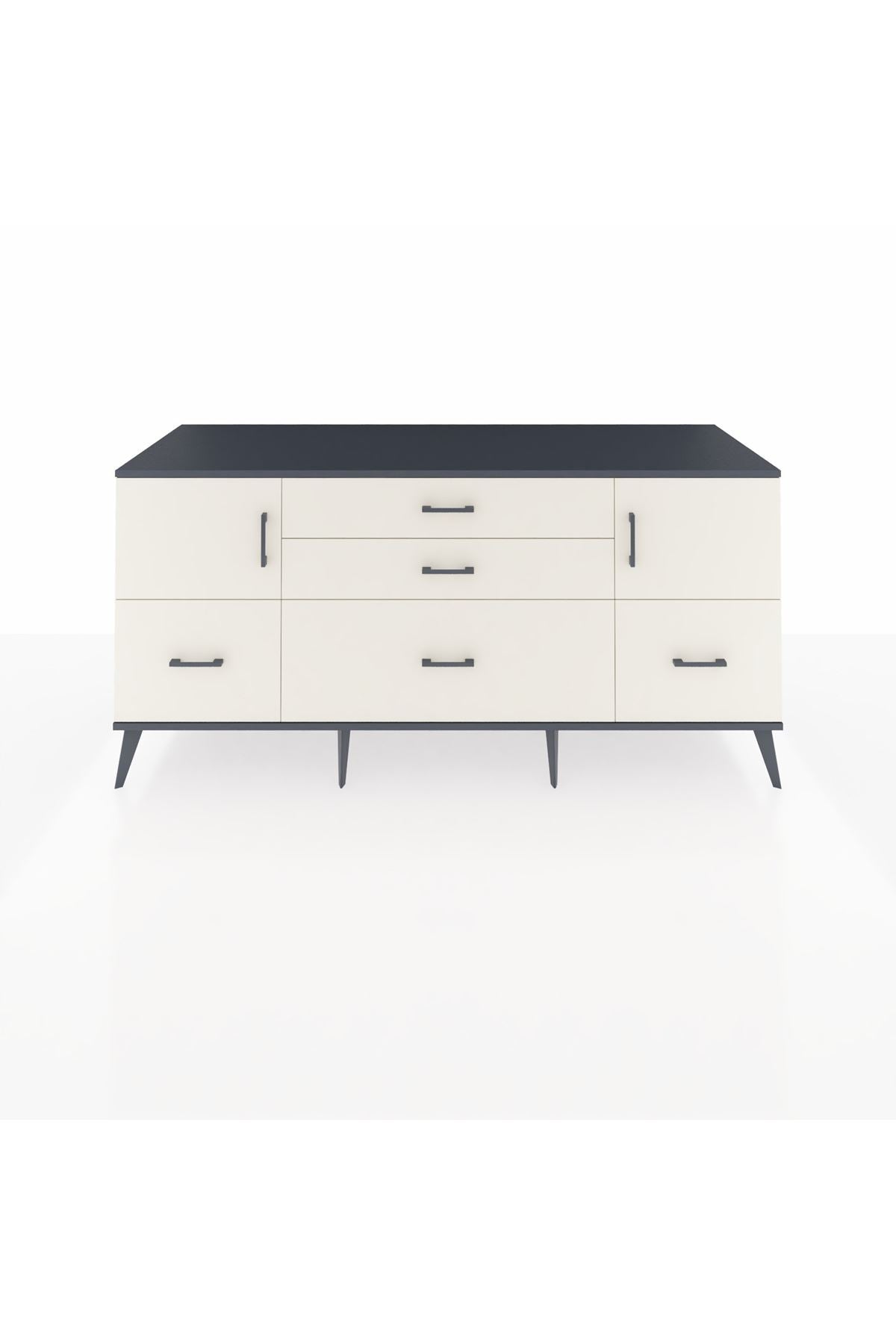 Kronos Konsol 2 Raflı 5 Çekmeceli 2 Kapaklı 176x59x83 - S610M029V13C