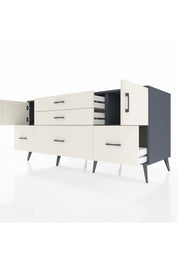 Kronos Konsol 2 Raflı 5 Çekmeceli 2 Kapaklı 176x59x83 - S610M029V13C