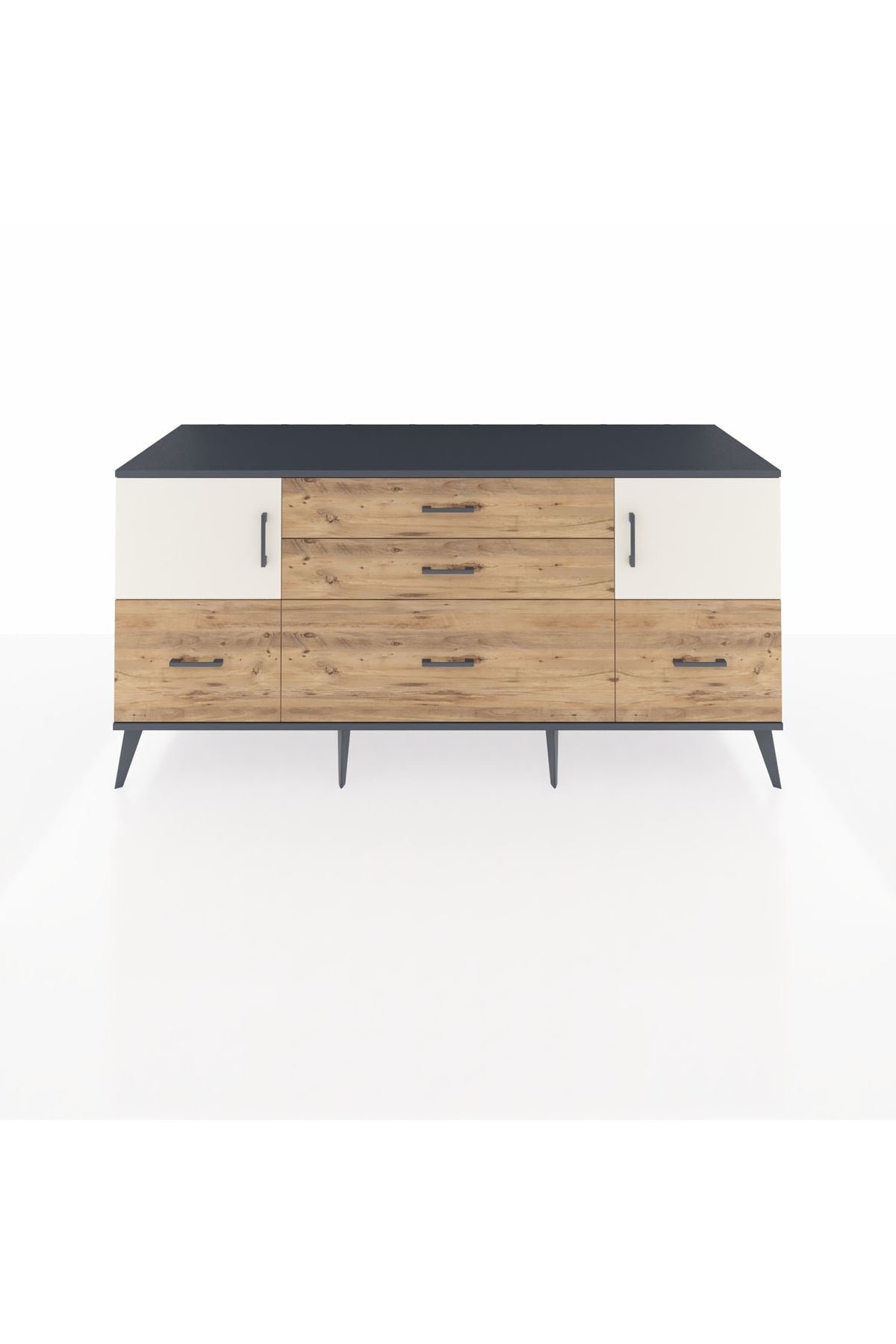 Kronos Konsol 2 Raflı 5 Çekmeceli 2 Kapaklı 176x59x83 - S610M029V15C