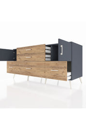 Kronos Konsol 2 Raflı 5 Çekmeceli 2 Kapaklı 176x59x83 - S610M029V18C