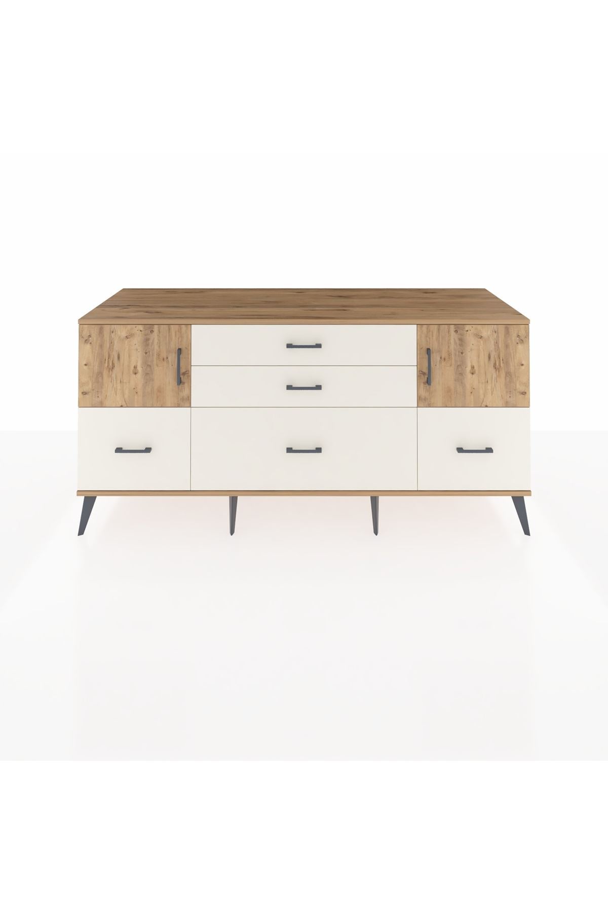 Kronos Konsol 2 Raflı 5 Çekmeceli 2 Kapaklı 176x59x83 - S610M029V19C