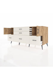 Kronos Konsol 2 Raflı 5 Çekmeceli 2 Kapaklı 176x59x83 - S610M029V19C