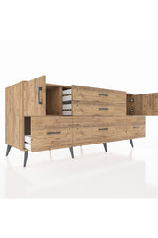 Kronos Konsol 2 Raflı 5 Çekmeceli 2 Kapaklı 176x59x83 - S610M029V21C