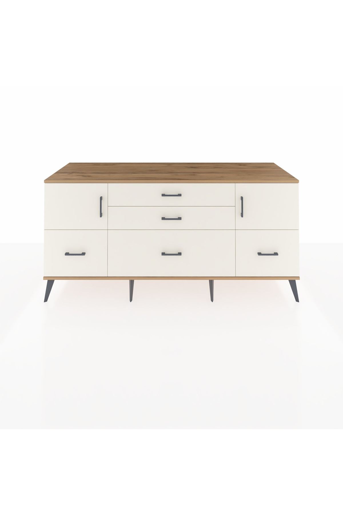 Kronos Konsol 2 Raflı 5 Çekmeceli 2 Kapaklı 176x59x83 - S610M029V22C