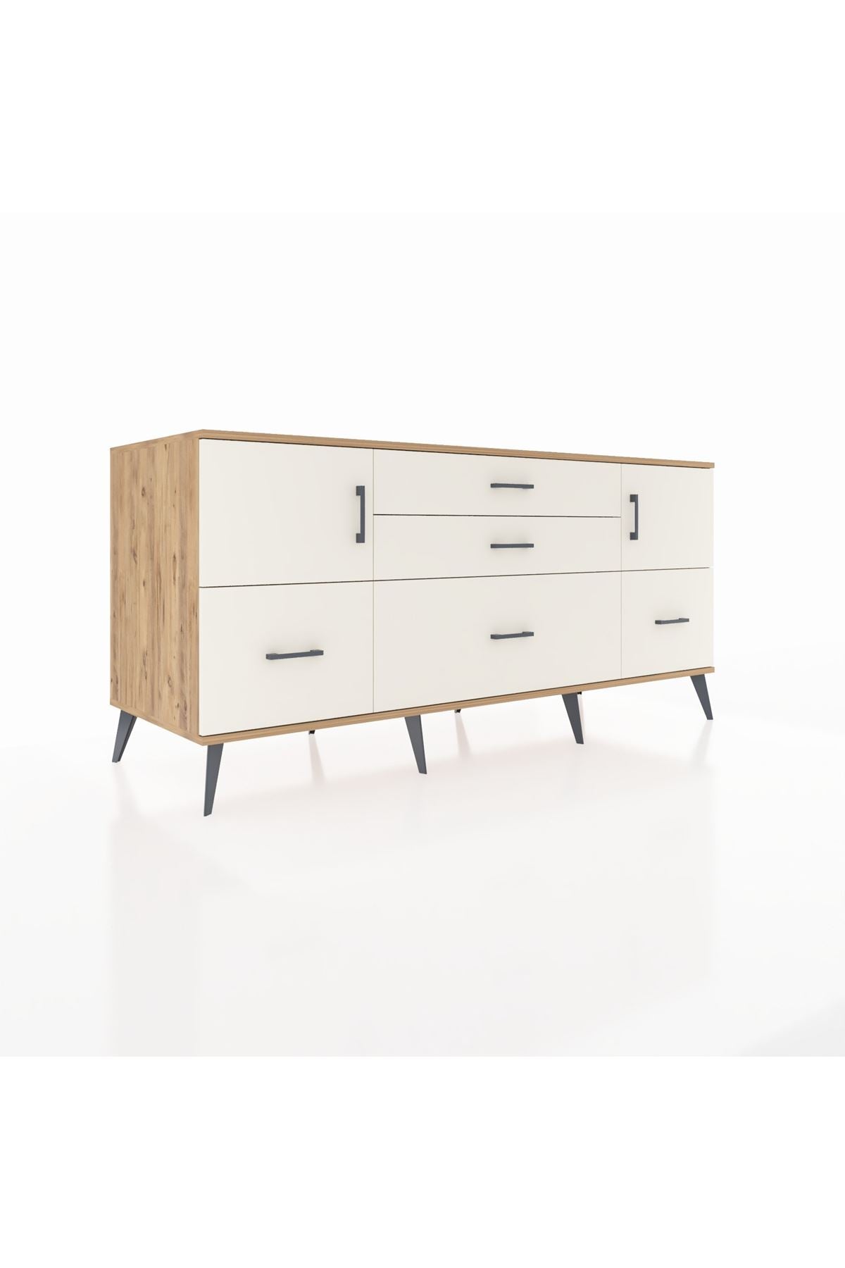 Kronos Konsol 2 Raflı 5 Çekmeceli 2 Kapaklı 176x59x83 - S610M029V22C