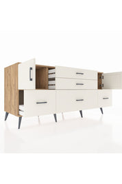 Kronos Konsol 2 Raflı 5 Çekmeceli 2 Kapaklı 176x59x83 - S610M029V22C