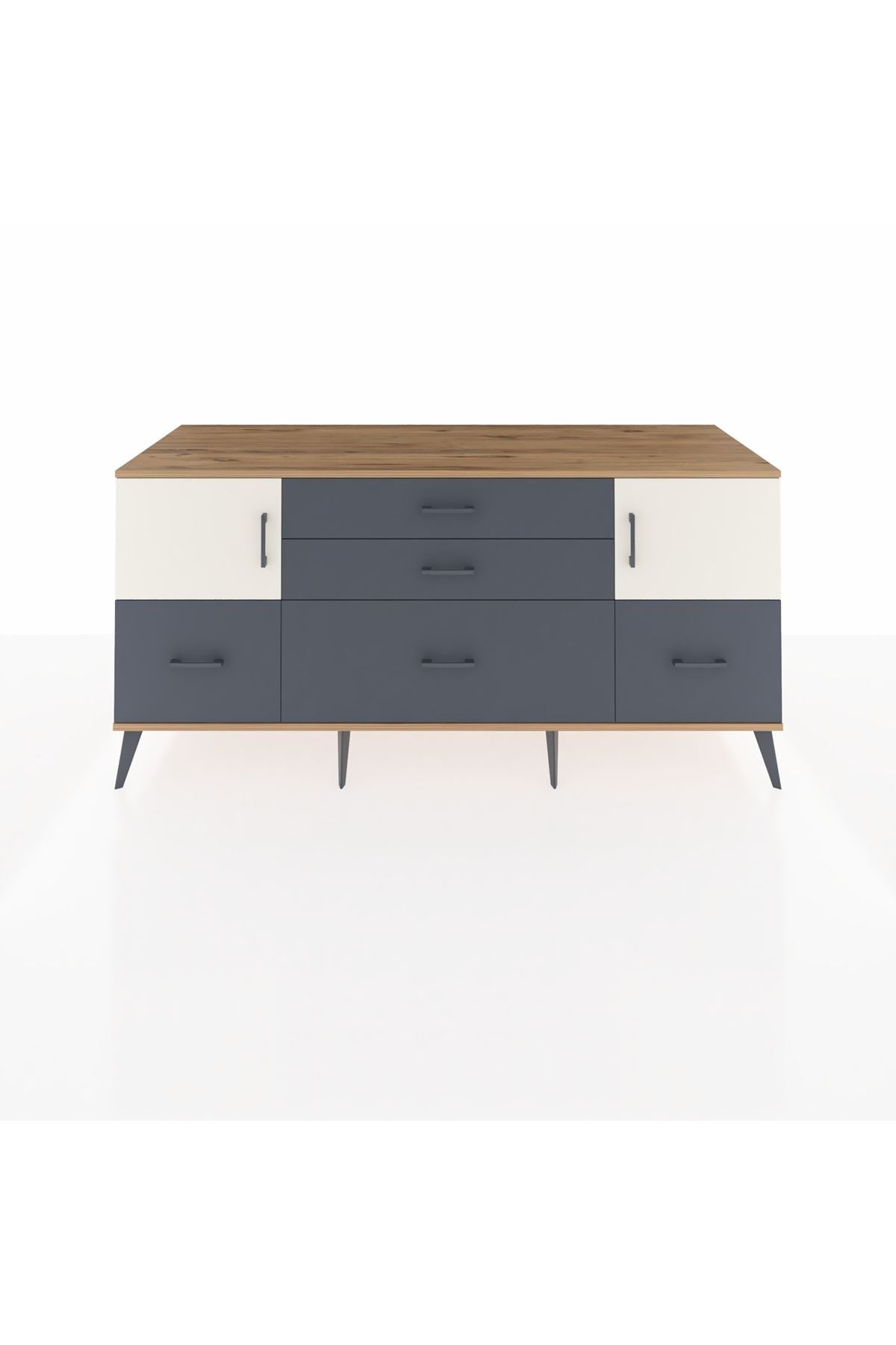 Kronos Konsol 2 Raflı 5 Çekmeceli 2 Kapaklı 176x59x83 - S610M029V23C