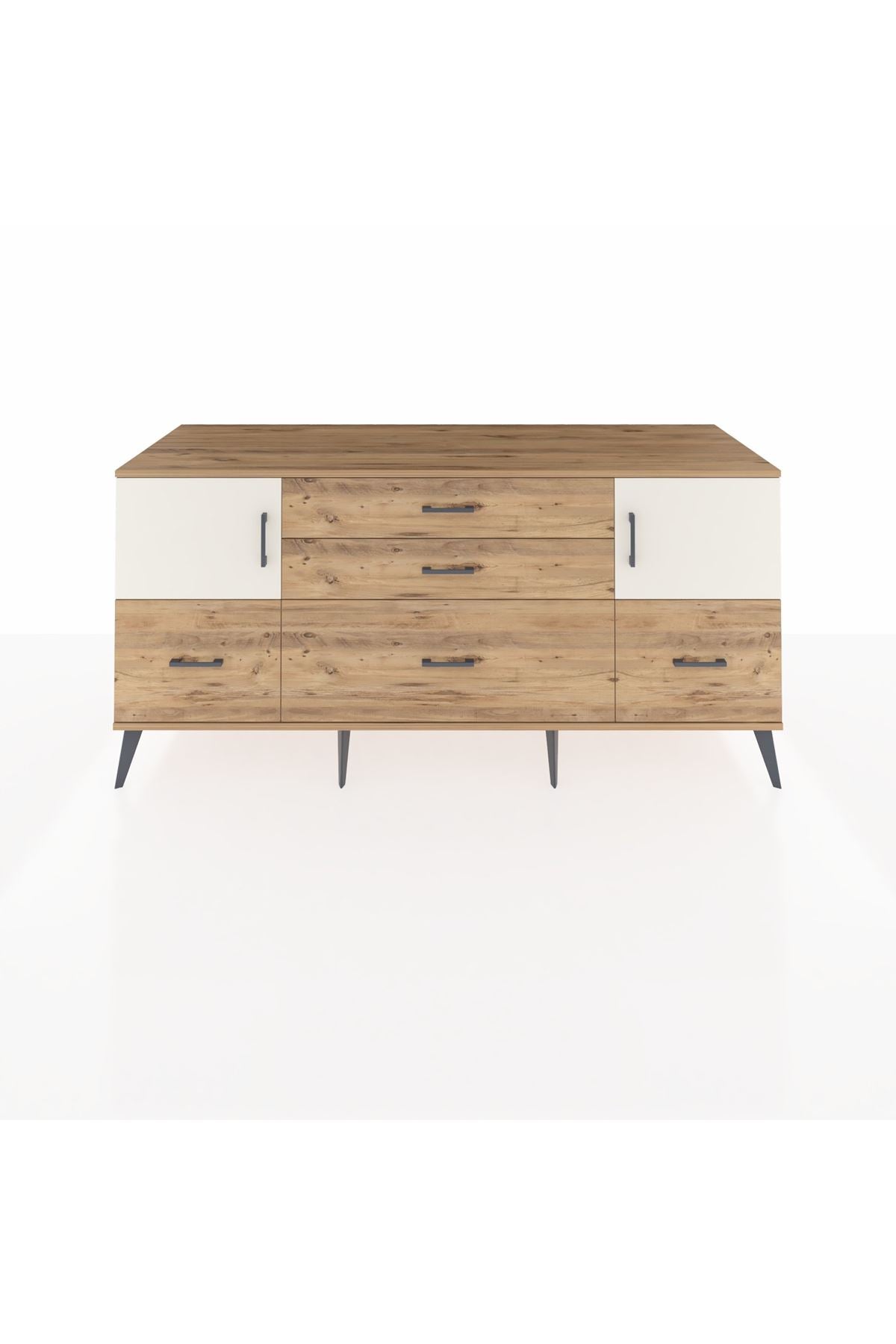 Kronos Konsol 2 Raflı 5 Çekmeceli 2 Kapaklı 176x59x83 - S610M029V24C