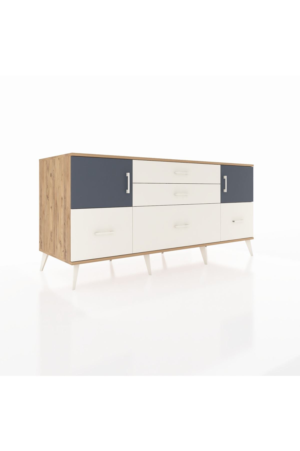 Kronos Konsol 2 Raflı 5 Çekmeceli 2 Kapaklı 176x59x83 - S610M029V25C