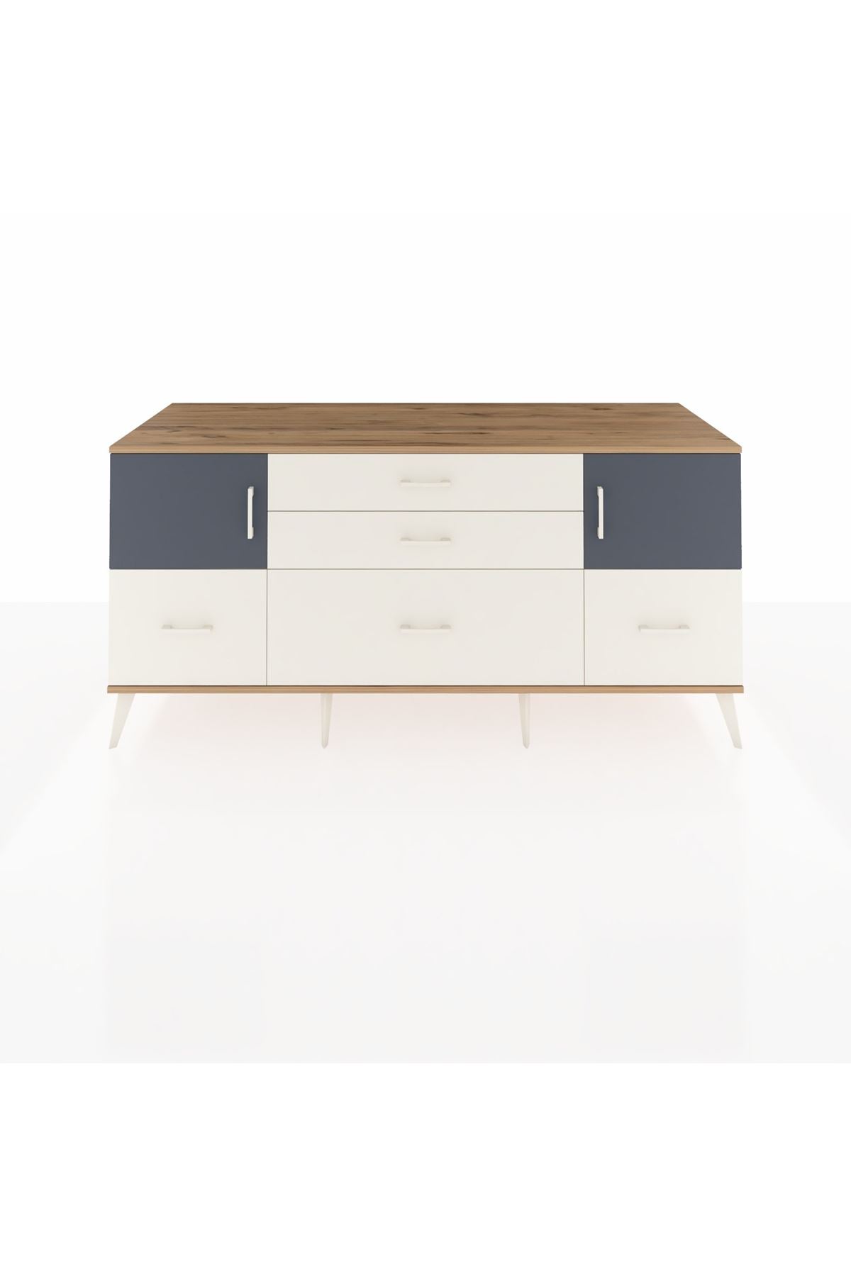 Kronos Konsol 2 Raflı 5 Çekmeceli 2 Kapaklı 176x59x83 - S610M029V25C