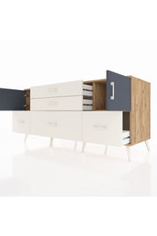 Kronos Konsol 2 Raflı 5 Çekmeceli 2 Kapaklı 176x59x83 - S610M029V25C