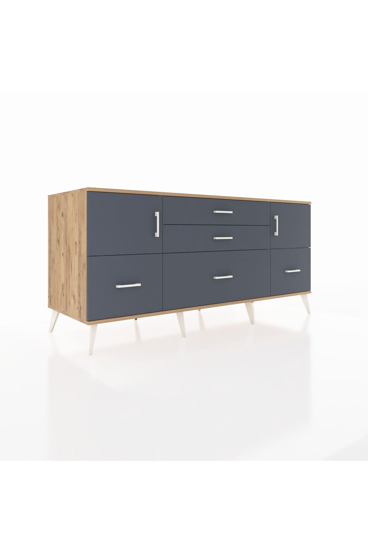 Kronos Konsol 2 Raflı 5 Çekmeceli 2 Kapaklı 176x59x83 - S610M029V26C