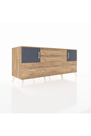 Kronos Konsol 2 Raflı 5 Çekmeceli 2 Kapaklı 176x59x83 - S610M029V27C