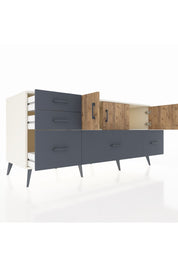 Kronos Konsol 2 Raflı 5 Çekmeceli 3 Kapaklı 176x59x83 - S610M030V02C