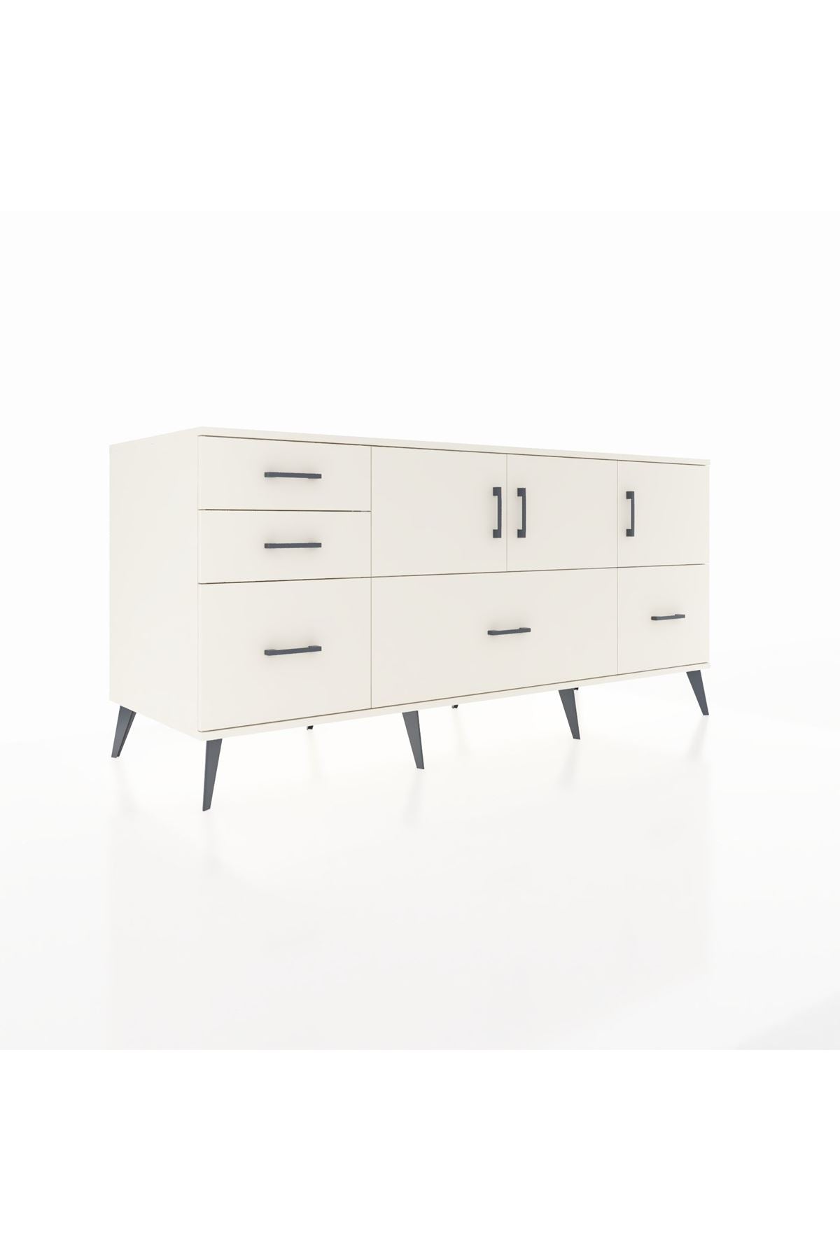 Kronos Konsol 2 Raflı 5 Çekmeceli 3 Kapaklı 176x59x83 - S610M030V04C