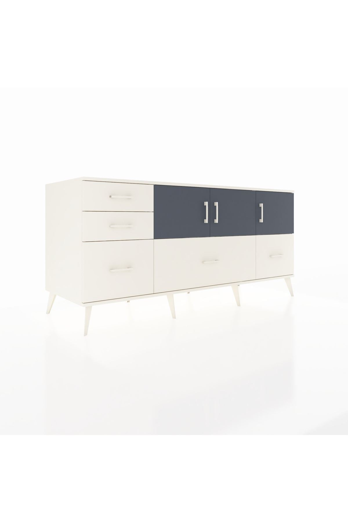 Kronos Konsol 2 Raflı 5 Çekmeceli 3 Kapaklı 176x59x83 - S610M030V07C