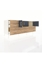 Kronos Konsol 2 Raflı 5 Çekmeceli 3 Kapaklı 176x59x83 - S610M030V09C