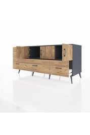 Kronos Konsol 2 Raflı 5 Çekmeceli 3 Kapaklı 176x59x83 - S610M030V12C