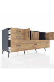 Kronos Konsol 2 Raflı 5 Çekmeceli 3 Kapaklı 176x59x83 - S610M030V12C