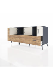 Kronos Konsol 2 Raflı 5 Çekmeceli 3 Kapaklı 176x59x83 - S610M030V15C