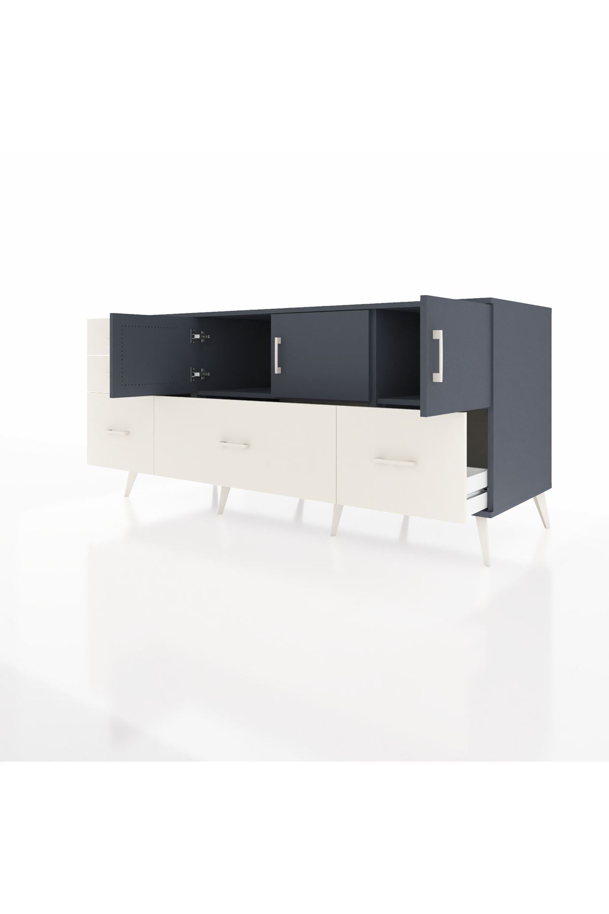 Kronos Konsol 2 Raflı 5 Çekmeceli 3 Kapaklı 176x59x83 - S610M030V16C