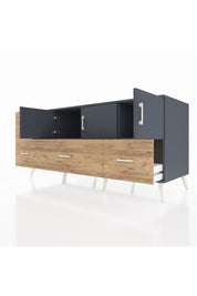 Kronos Konsol 2 Raflı 5 Çekmeceli 3 Kapaklı 176x59x83 - S610M030V18C