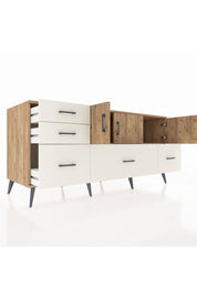 Kronos Konsol 2 Raflı 5 Çekmeceli 3 Kapaklı 176x59x83 - S610M030V19C