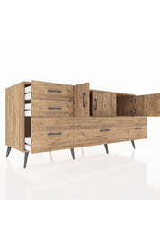 Kronos Konsol 2 Raflı 5 Çekmeceli 3 Kapaklı 176x59x83 - S610M030V21C