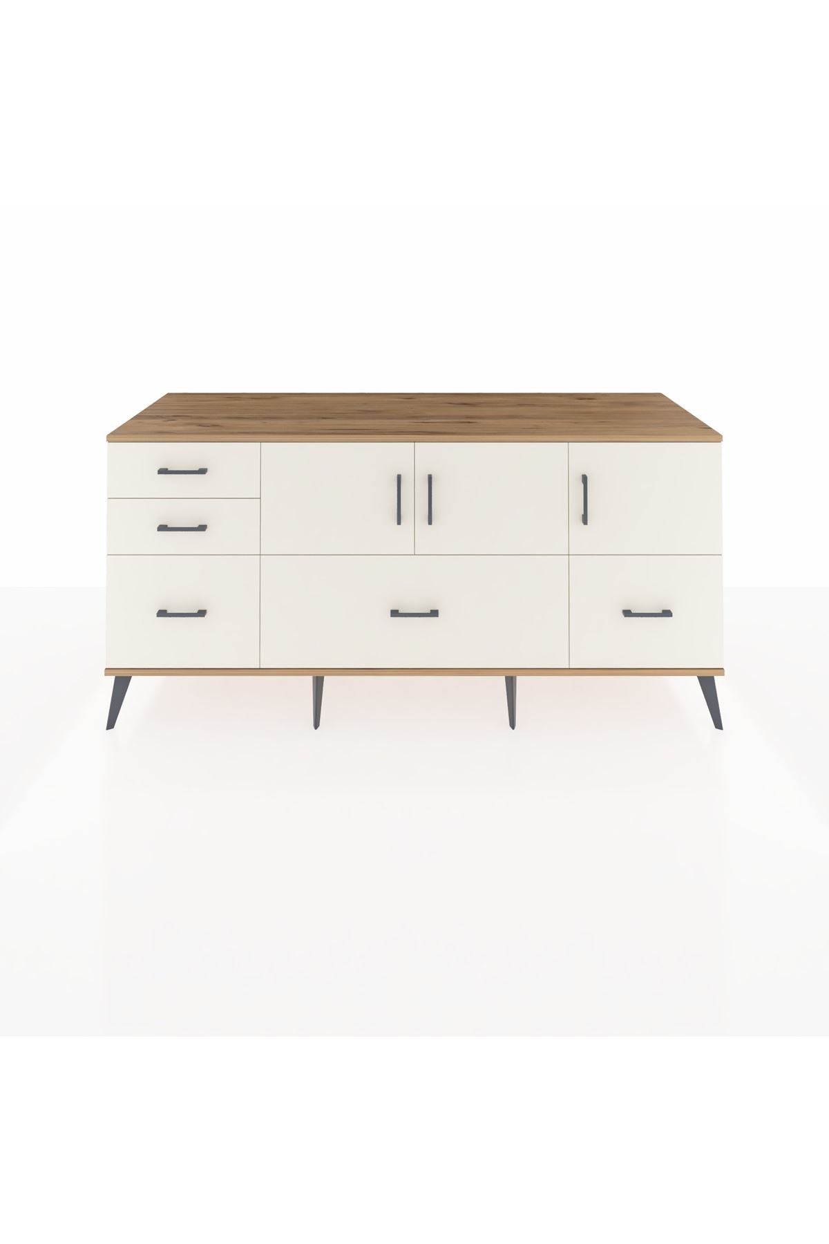 Kronos Konsol 2 Raflı 5 Çekmeceli 3 Kapaklı 176x59x83 - S610M030V22C