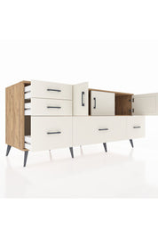 Kronos Konsol 2 Raflı 5 Çekmeceli 3 Kapaklı 176x59x83 - S610M030V22C