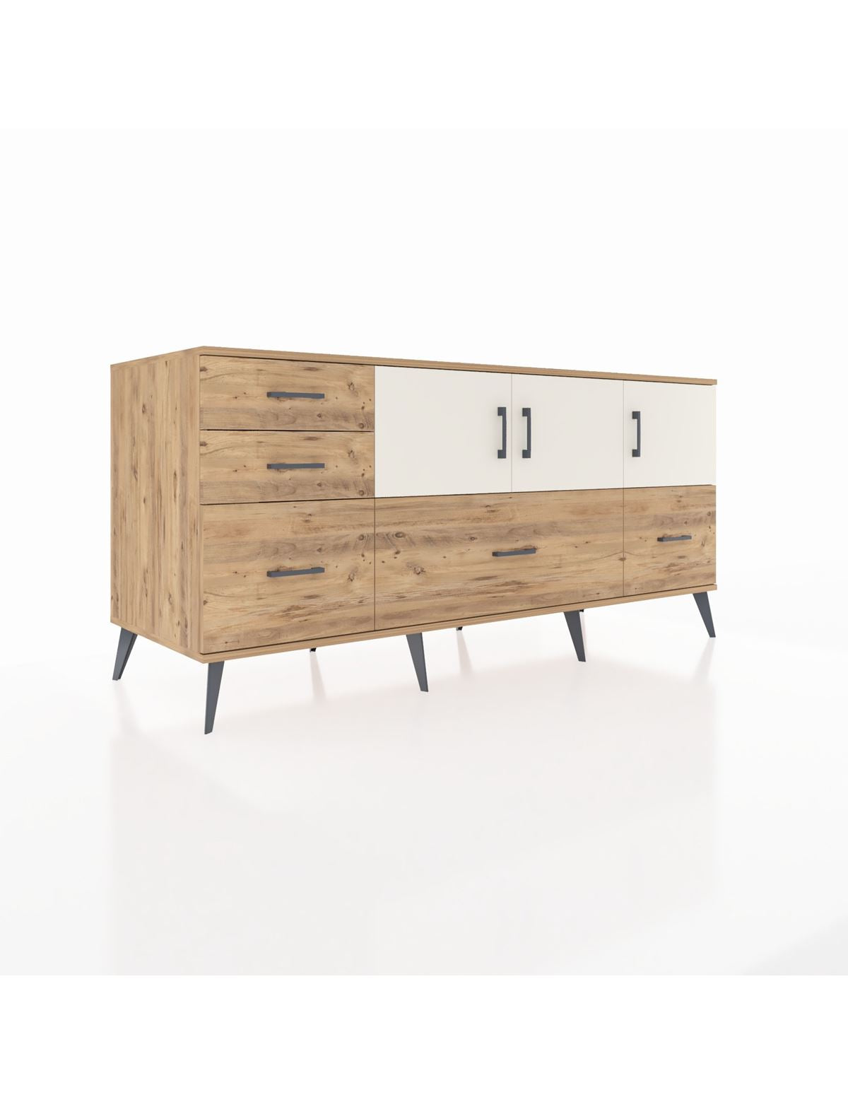 Kronos Konsol 2 Raflı 5 Çekmeceli 3 Kapaklı 176x59x83 - S610M030V24C