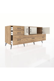 Kronos Konsol 2 Raflı 5 Çekmeceli 3 Kapaklı 176x59x83 - S610M030V24C