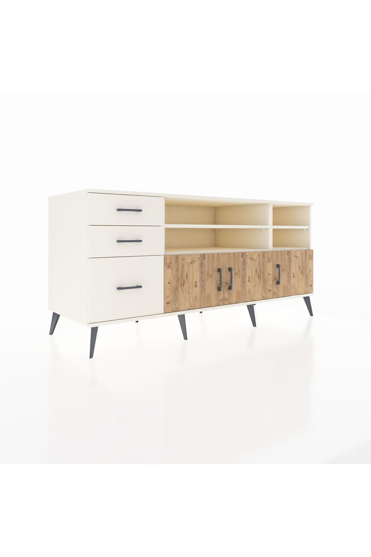 Kronos Konsol 4 Raflı 3 Çekmeceli 3 Kapaklı 176x59x83 - S610M031V01C