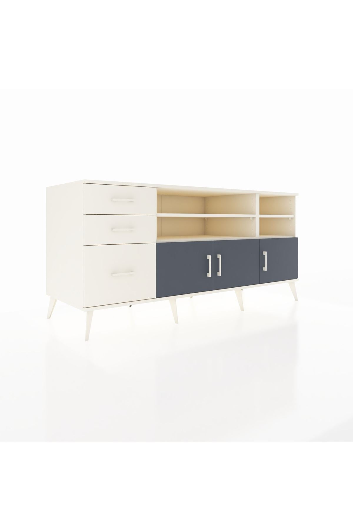 Kronos Konsol 4 Raflı 3 Çekmeceli 3 Kapaklı 176x59x83 - S610M031V07C