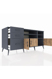 Kronos Konsol 4 Raflı 3 Çekmeceli 3 Kapaklı 176x59x83 - S610M031V11C