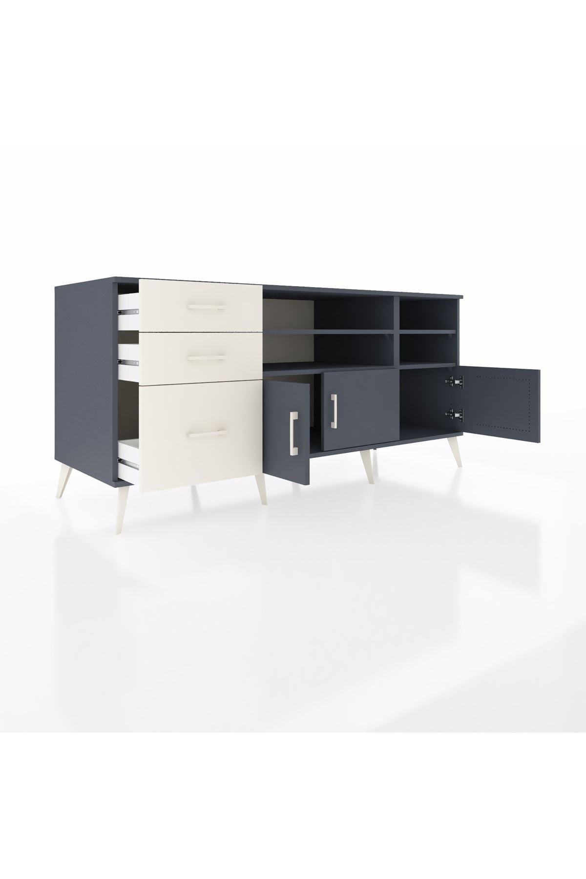 Kronos Konsol 4 Raflı 3 Çekmeceli 3 Kapaklı 176x59x83 - S610M031V16C