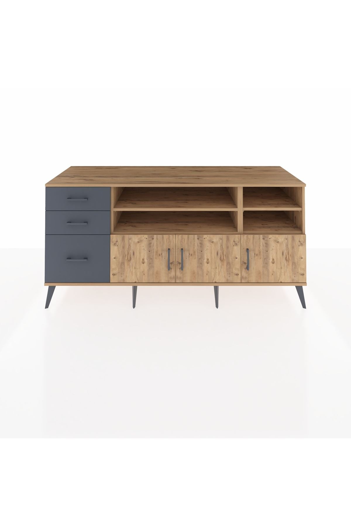 Kronos Konsol 4 Raflı 3 Çekmeceli 3 Kapaklı 176x59x83 - S610M031V20C