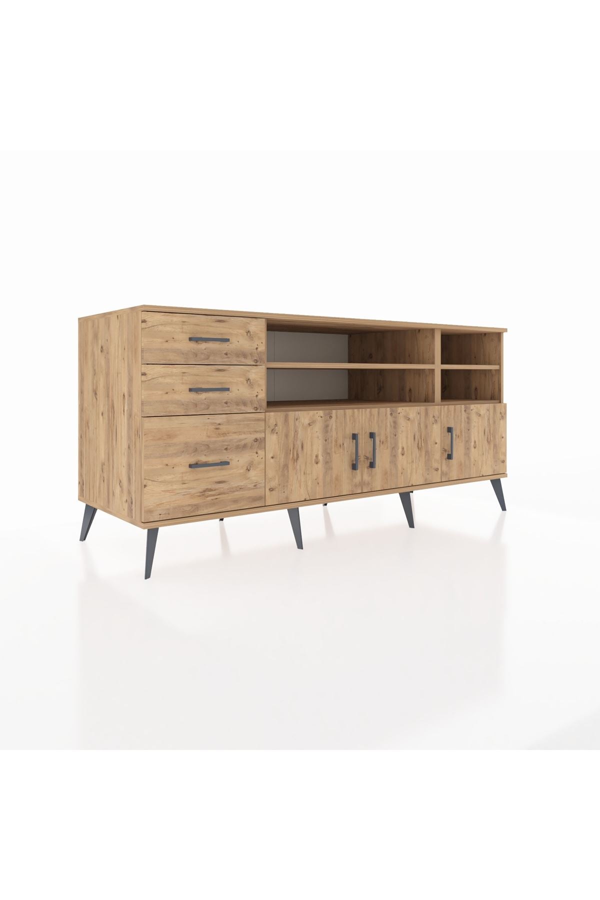 Kronos Konsol 4 Raflı 3 Çekmeceli 3 Kapaklı 176x59x83 - S610M031V21C