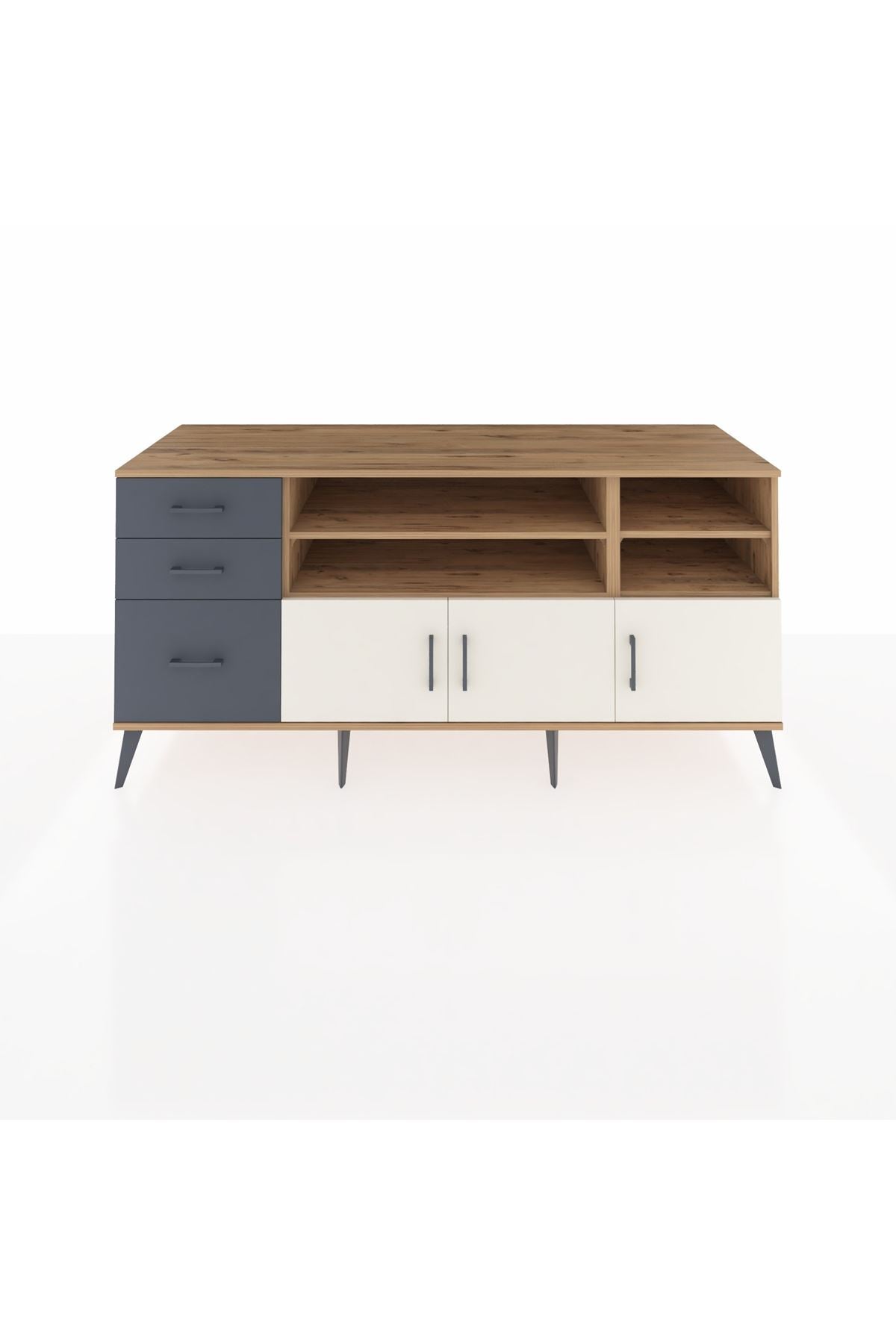 Kronos Konsol 4 Raflı 3 Çekmeceli 3 Kapaklı 176x59x83 - S610M031V23C