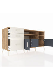 Kronos Konsol 4 Raflı 3 Çekmeceli 3 Kapaklı 176x59x83 - S610M031V25C