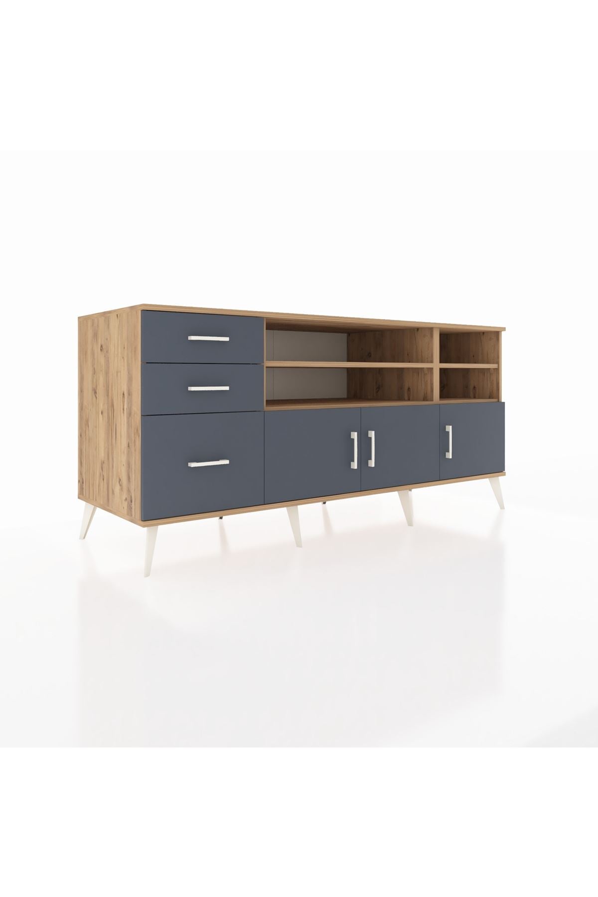 Kronos Konsol 4 Raflı 3 Çekmeceli 3 Kapaklı 176x59x83 - S610M031V26C