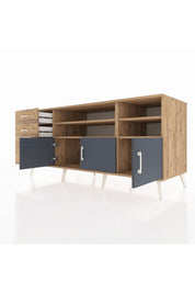 Kronos Konsol 4 Raflı 3 Çekmeceli 3 Kapaklı 176x59x83 - S610M031V27C