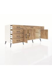 Kronos Konsol 2 Raflı 6 Çekmeceli 3 Kapaklı 176x59x83 - S610M032V03C