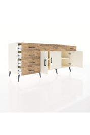 Kronos Konsol 2 Raflı 6 Çekmeceli 3 Kapaklı 176x59x83 - S610M032V06C