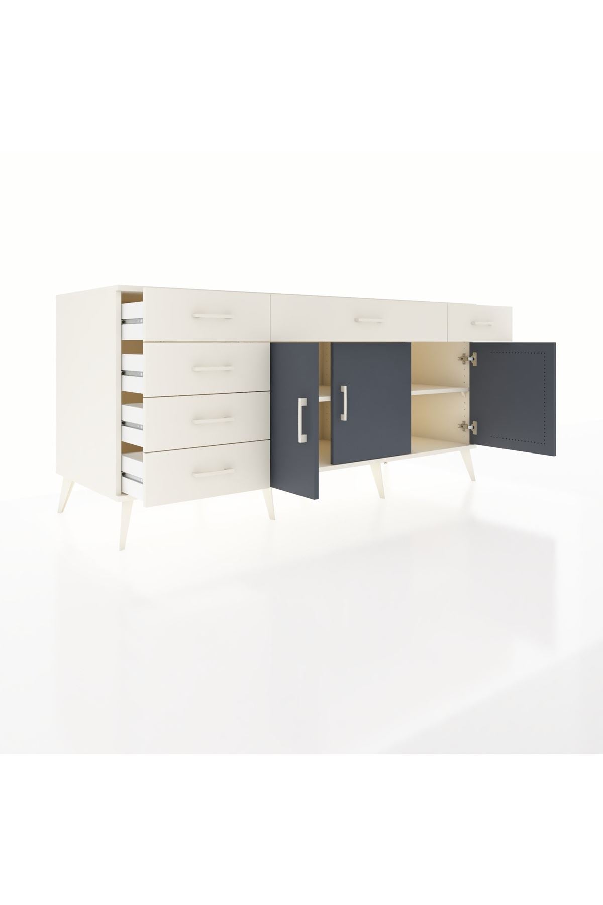 Kronos Konsol 2 Raflı 6 Çekmeceli 3 Kapaklı 176x59x83 - S610M032V07C