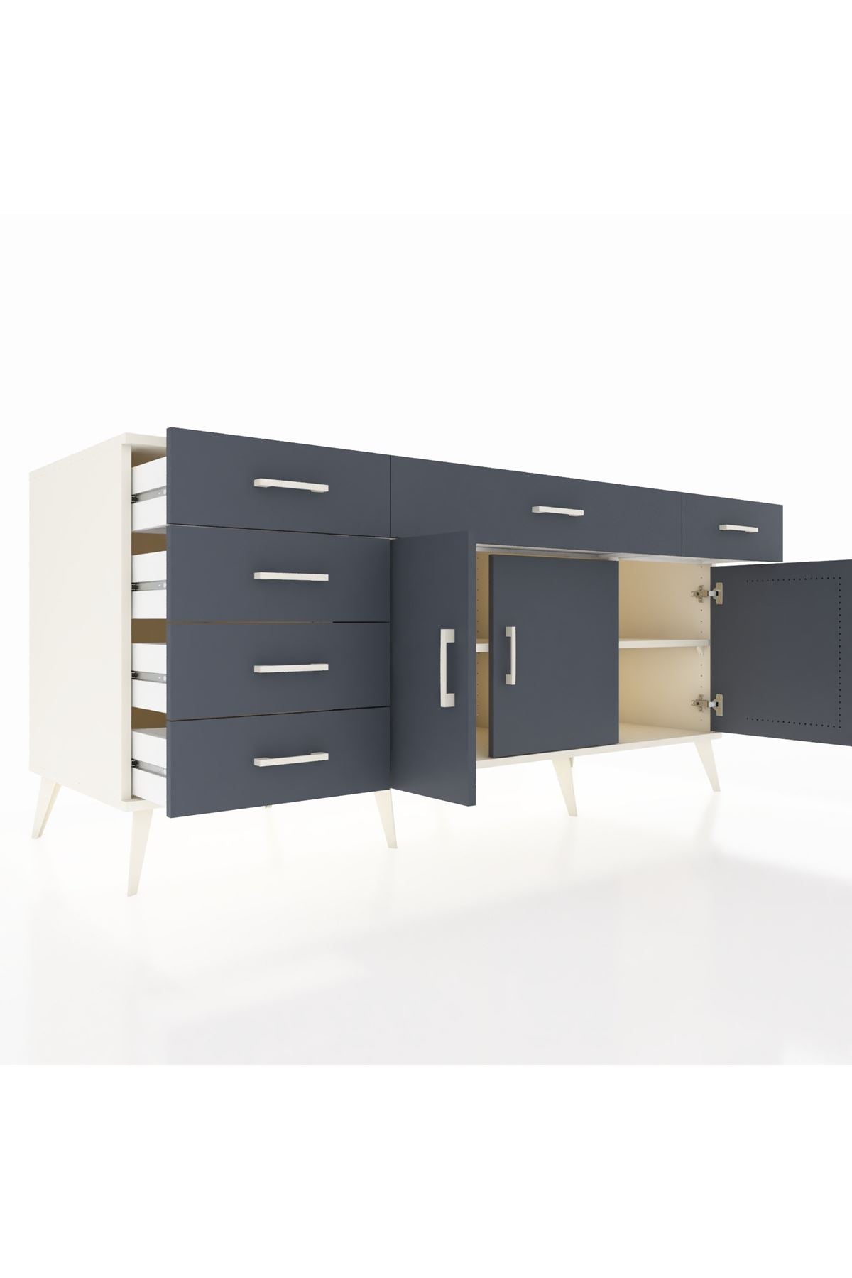 Kronos Konsol 2 Raflı 6 Çekmeceli 3 Kapaklı 176x59x83 - S610M032V08C