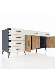 Kronos Konsol 2 Raflı 6 Çekmeceli 3 Kapaklı 176x59x83 - S610M032V10C